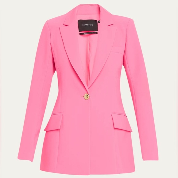 Retrofete Kristen Blazer Jacket Hyper Pink XS NWT - Picture 1 of 14